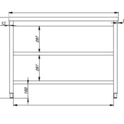 CS600 Pracovní stůl 2 police 2900