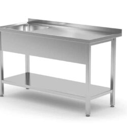 Stůl se dřezem a policí, HENDI, Levá, 100x60x85cm