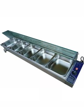 Výdejní vodní lázeň s krytem 5 x GN 1/2