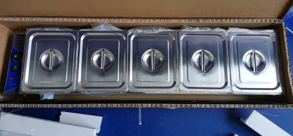 Výdejní vodní lázeň s krytem 5 x GN 1/2