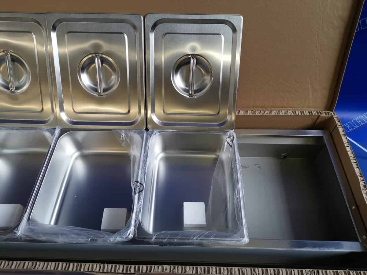 Výdejní vodní lázeň s krytem 5 x GN 1/2