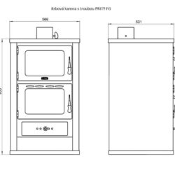 Krbová kamna s troubou PRITY FG