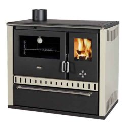 Sporák na tuhá paliva PRITY GT FS S DR, slonová kost, levá