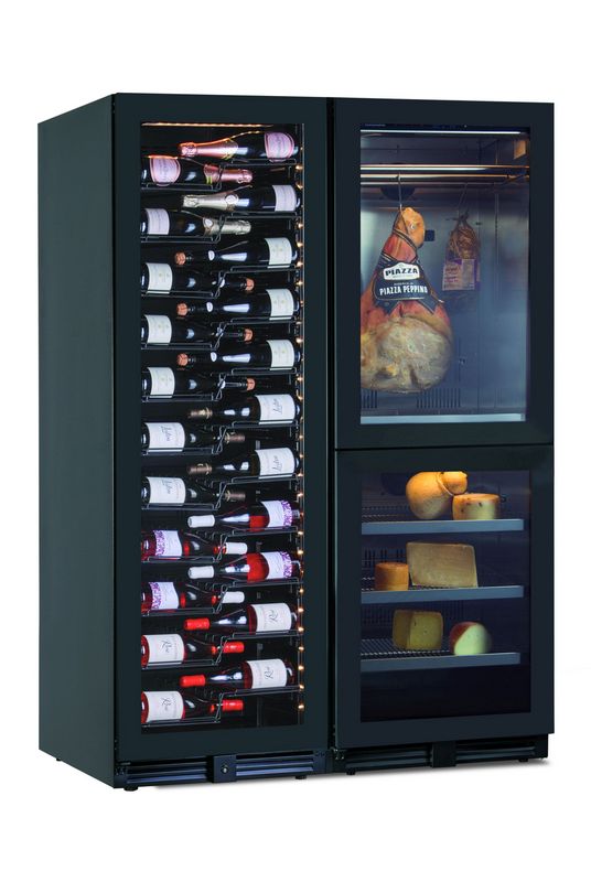Kombinovaná lednice 3 zóny pro vína, uzeniny a sýry Norcia 360 3T