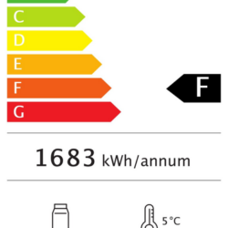 Chladnička CS 7455A 1392  prosklená 780 GD