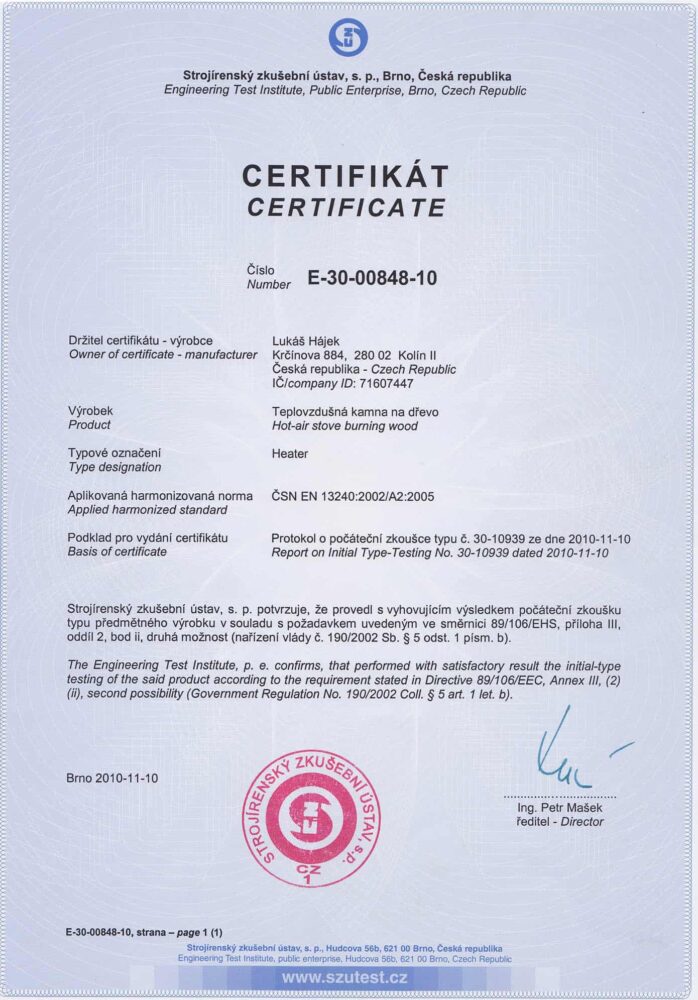 Teplovzdušná kamna s výměníkem HEATER 17+8 kW