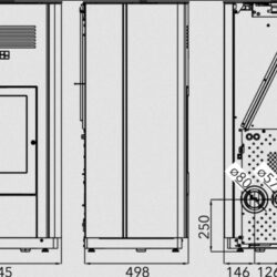 Kamna na pelety HSP 6 s výměníkem, antracit/černá vč. WLAN
