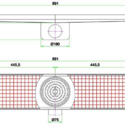 Podlahová kanálová mřížka CS 891