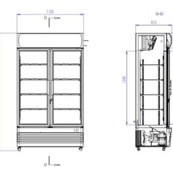 Chladníčka CS 7455A 2105 prosklená