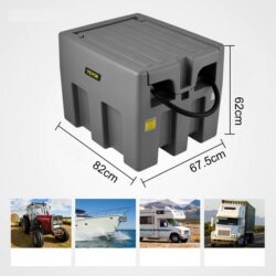 Mobilní přečerpávací nádrž na naftu kapacita 220 litrů šedá