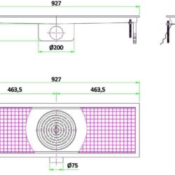 Podlahová kanálová mřížka CS927