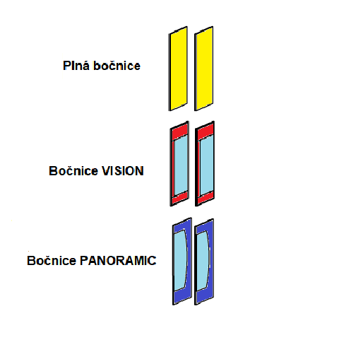Vitrína přístěnná CRMG-22333-37M 221*88*375 křídlové dveře