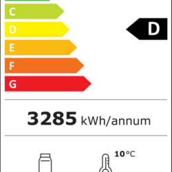 Chladnička prosklená CS 7526A CEB-1200R černá