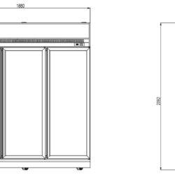Chladnička prosklená CS INS-1530R