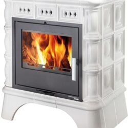 Kachlová kamna MATERA sokl+obklad slonová kost