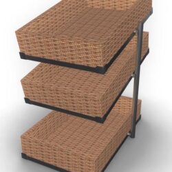 Prodejní regál na pečivo CS 3 košíky malý