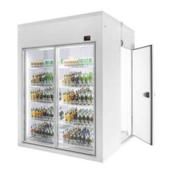 Stavebnicový chladicí box se skleněnými dveřmi 180x120x220 cm