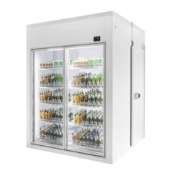 Stavebnicový chladicí box se skleněnými dveřmi 180x120x220 cm