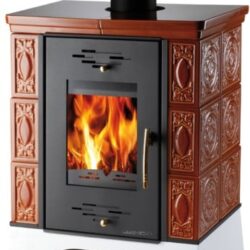 Kachlová krbová  kamna EMPOLI karamel
