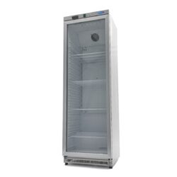 Chladnička - 400 l - nerezová ocel - se skleněnými dveřmi