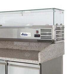 Chladící pizza stůl třídveřový s chladicí saladetou, Arktic