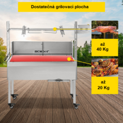 Gril BBQ na dřevěné uhlí do 60kg