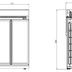 Chladnička prosklená CS  INS-1000R BL černá