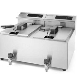 Fritéza Profi Line digitální s výpustí - 2x 8 l, HENDI, 7000W