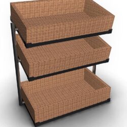 Prodejní regál na pečivo CS 3 košíky