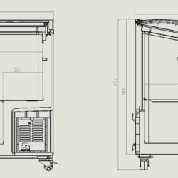 Pultová mraznička prosklená  CS 198L