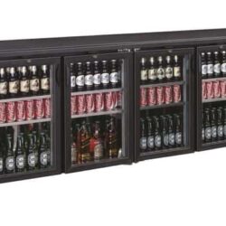 Chladící barový stůl CS 7450A 0345 černý prosklený