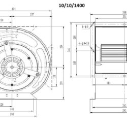 Ventilátor CS 7225A 10/10/1400