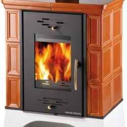 Kachlová krbová kamna EBOLI  karamel