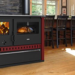 Sporák na tuhá paliva PRITY GT FS G DR, bordó