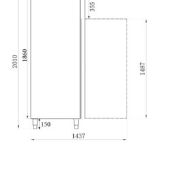 Chladnička CS  SS+AL 7450A 0405 1200L statická