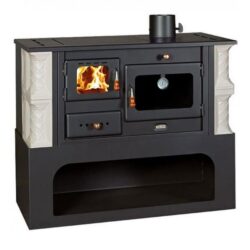 Kachlový sporák na tuhá paliva PRITY 1P34-K ALBA,bílá