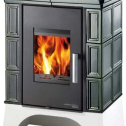 Kachlová kamna EBOLI AL II s výměníkem, smyčka zelená