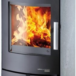 krbová kamna MOLDE, černá, boční obklad SERPENTINO