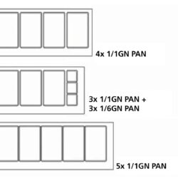 Saladeta CS700 7950A 0422 - sklo 3X 1/1 + 3X 1/6GN