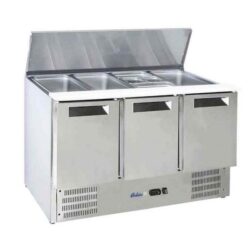 Třídveřový chlazený salátový stůl s odklápěcím víkem, Arktic, 368L