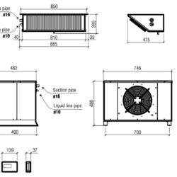 Chladící splitová jednotka CS 22,10-55,84 M3