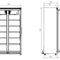 Chladnička prosklená CS AVL-785R