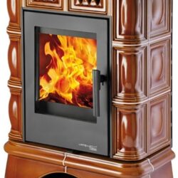 Kachlová kamna FARO, černá, kachlový sokl, kachle medovník