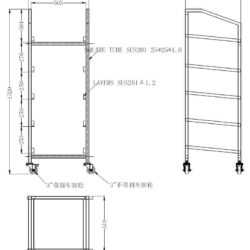 Vozík CS na koše do myčky 500x500