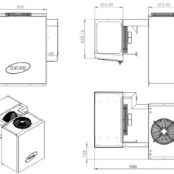 Mrazící nástěnná jednotka CS 7489A 6,6-9 M3