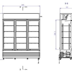 Chladnička prosklená CS FCU-1200 BL