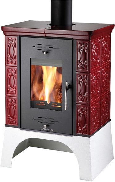 Kachlová krbová kamna EMPOLI bordeaux