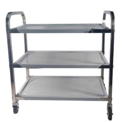 Celonerezový servírovací vozík 3 police