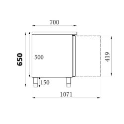 Chladící podestavba CS700  4dveře 223cm