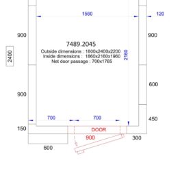 Mrazící box CS 1800x2400x2200 - 120 MM